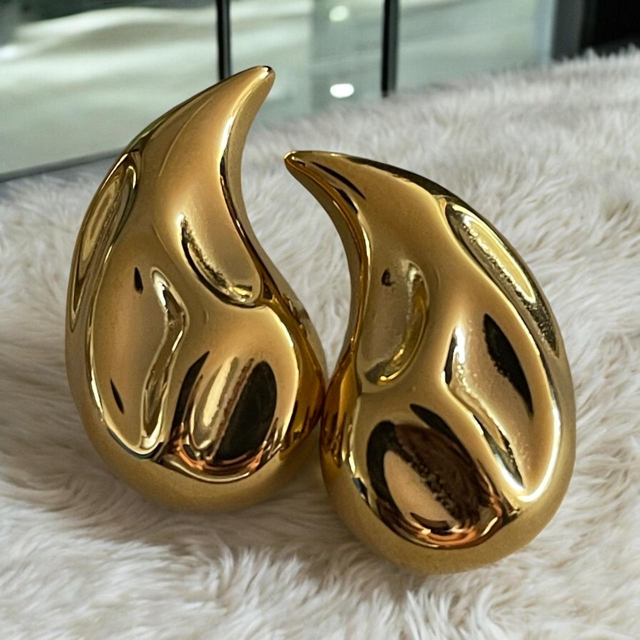 ARETES GOTAS DE ORO 18K laminado
