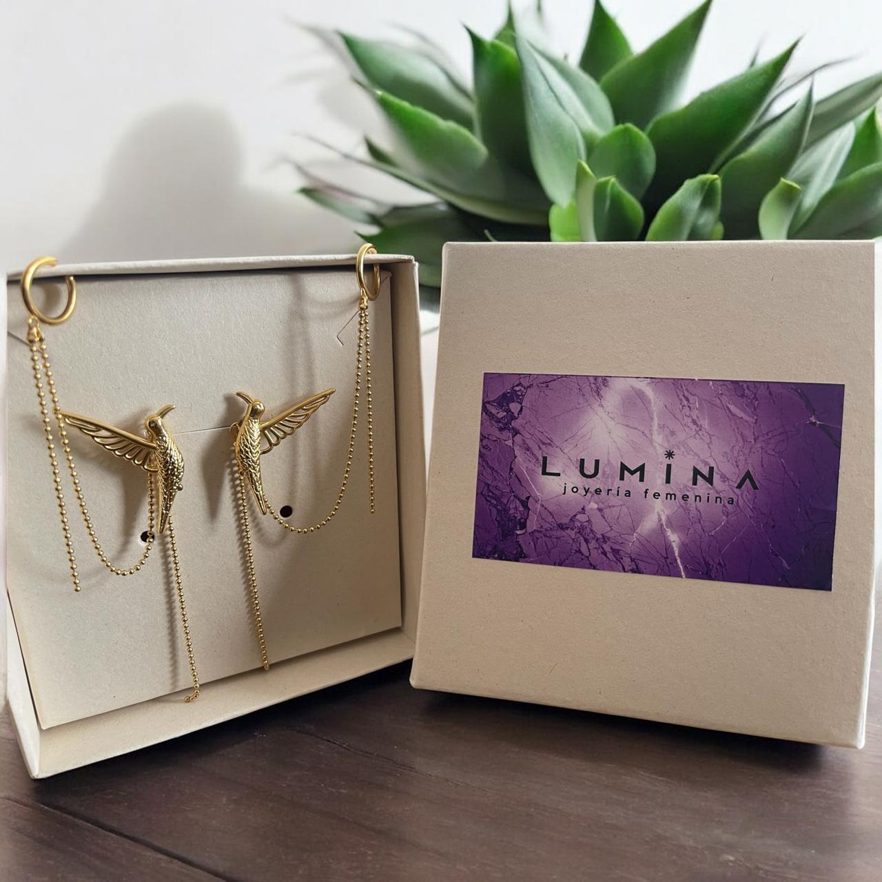 PAJAROS ORO LAMINADO 18K