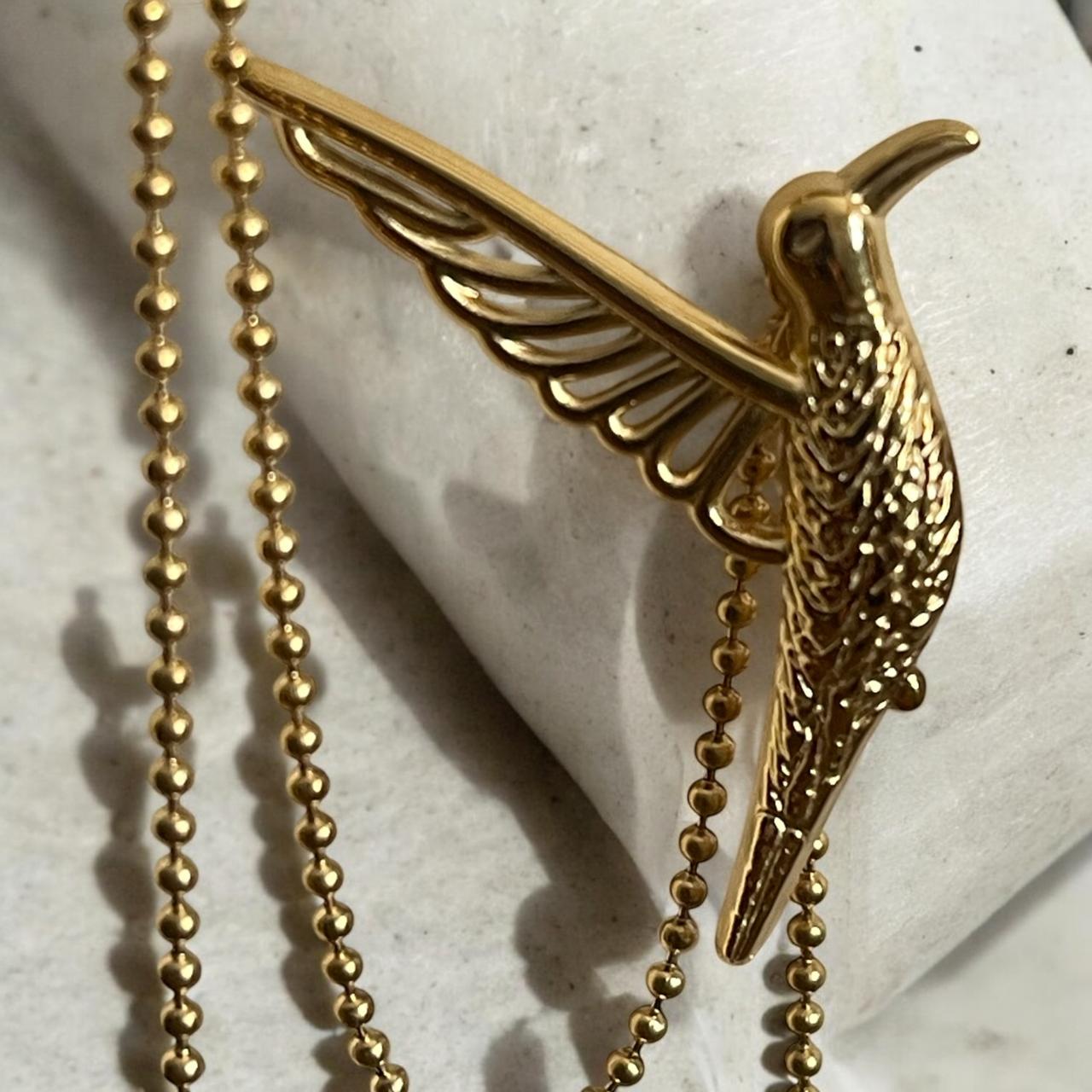 PAJAROS ORO LAMINADO 18K