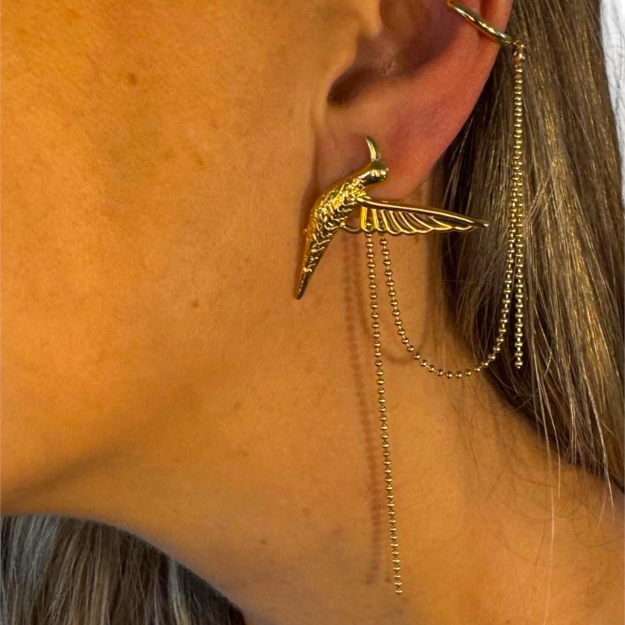 PAJAROS ORO LAMINADO 18K